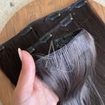 Kit Mega Hair 3 Telinhas TIC-TAC Castanho Escuro Liso Bio Luxo Prime. - Imagem 4