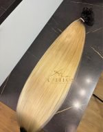 Cabelo Telado/Tecido Fibra Europeia Liso 75cm Loiro Pérola 27/613 - Imagem 5