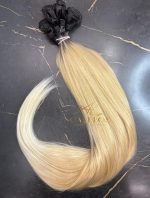 Cabelo Telado/Tecido Fibra Europeia Liso 75cm Loiro Pérola 27/613 - Imagem 6