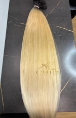 Cabelo Telado/Tecido Fibra Europeia Liso 75cm Loiro Pérola 27/613 - Imagem 3