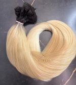 Cabelo Telado/Tecido Fibra Europeia Liso 75cm Loiro Pérola 27/613 - Imagem 2
