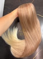 Cabelo Telado/Tecido Fibra Europeia Liso 75cm Loiro Mesclado 30/613 - Imagem 6