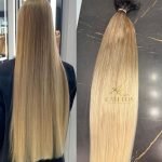 Cabelo Telado/Tecido Fibra Europeia Liso 75cm Loiro Perola Esfumado 613/613