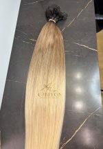 Cabelo Telado/Tecido Fibra Europeia Liso 75cm Loiro Perola Esfumado 613/613 - Imagem 2
