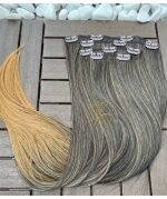 Kit Mega Hair 4 Telinhas TIC-TAC Morena Iluminada Pérola Liso Bio Luxo Prime. - Imagem 3
