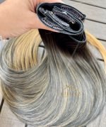 Kit Mega Hair 4 Telinhas TIC-TAC Morena Iluminada Pérola Liso Bio Luxo Prime. - Imagem 4