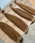 Cabelo Telado/Tecido Loiro Escuro Mel Dourado PBL(16) Liso Fibra Russa 70cm 150g - Imagem 3